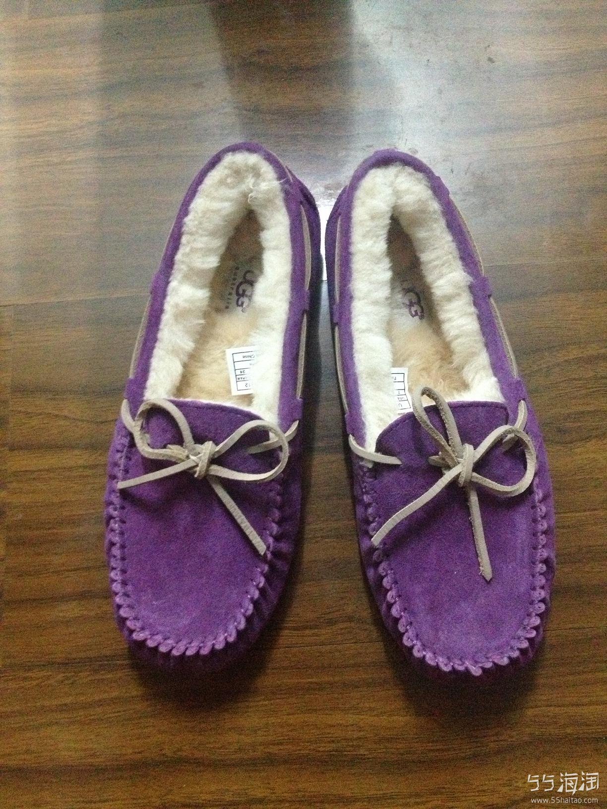 UGG 豆豆鞋 紫色的 7号 本人36-37的脚,鞋子大